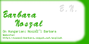 barbara noszal business card